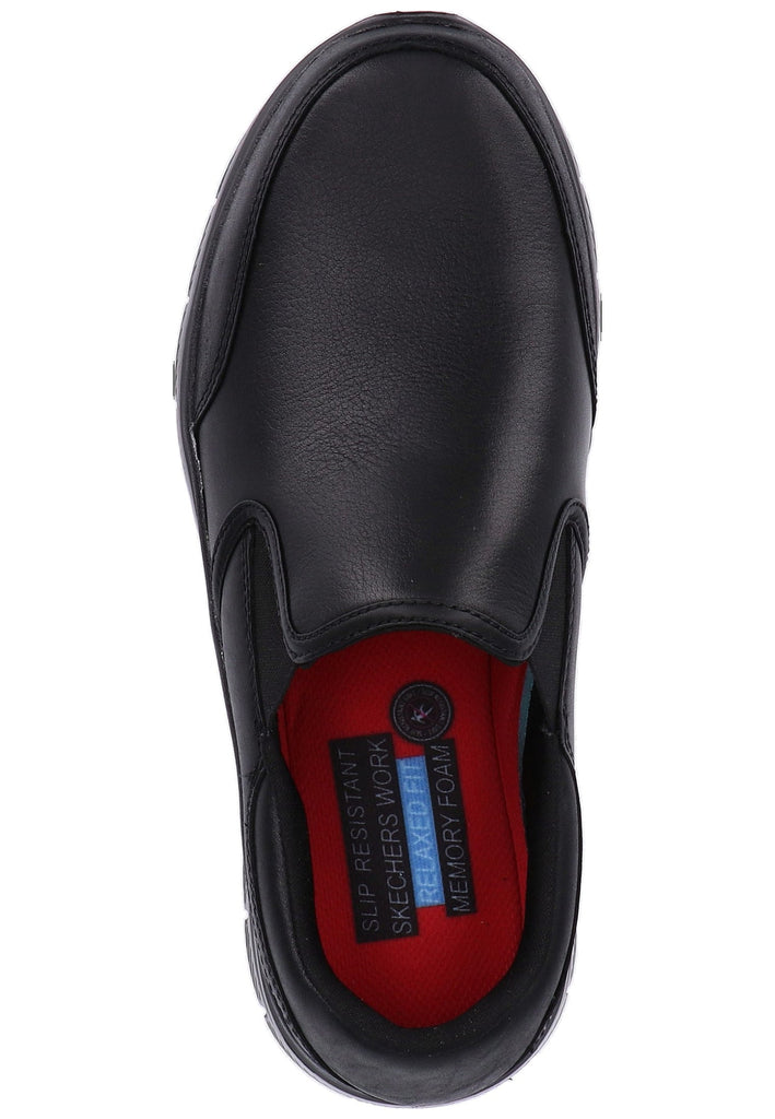 Skechers Slipper Leder Schwarz - surf4shoes