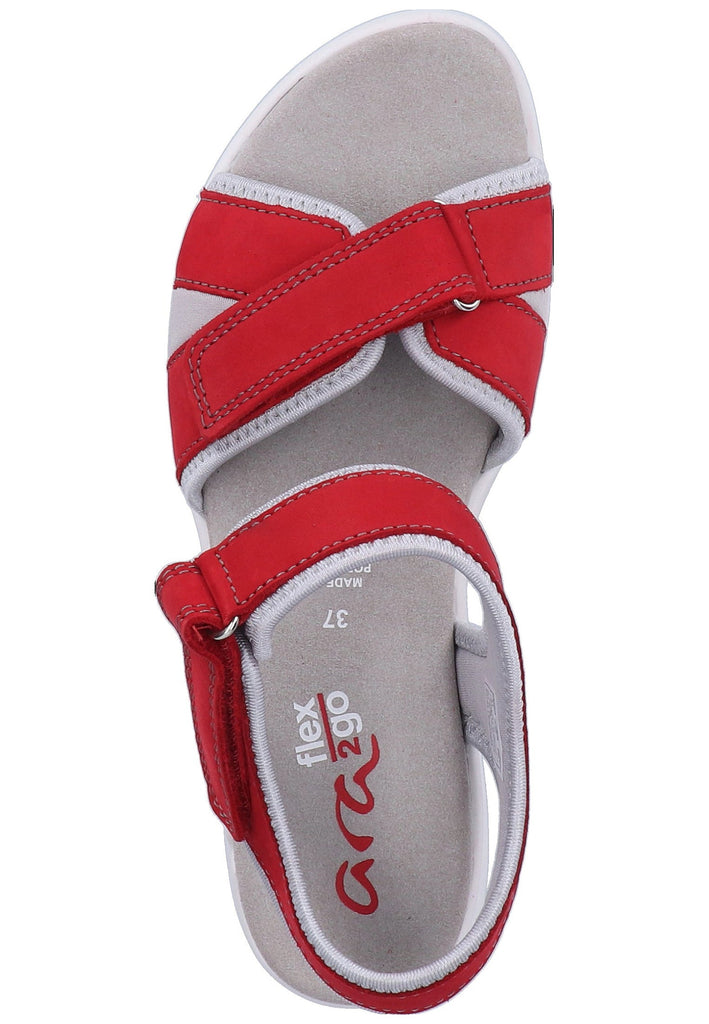 ara Sandalen Nubukleder Rot - surf4shoes