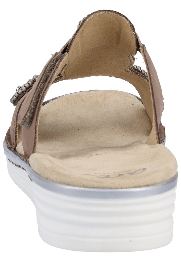 ara Pantoletten Nubukleder Taupe - surf4shoes