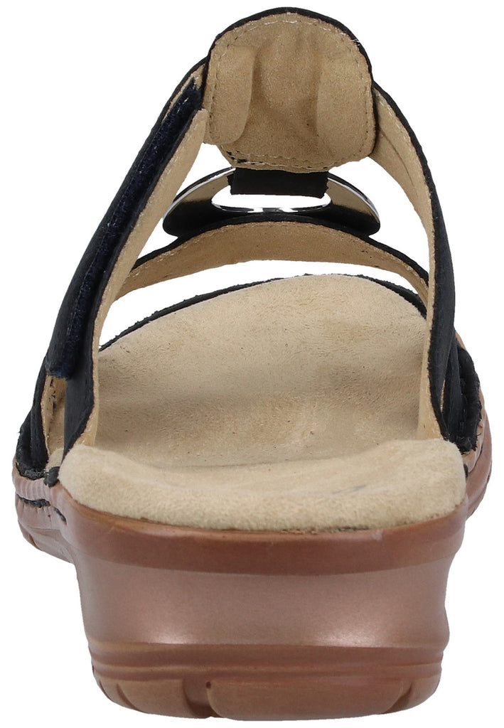 ara Pantoletten Nubukleder Blau - surf4shoes