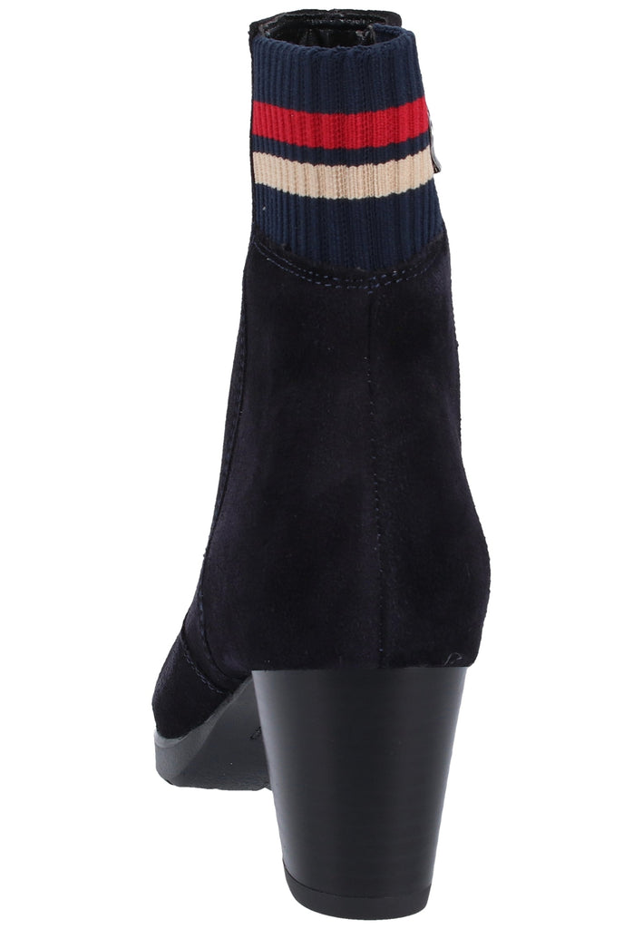ara Stiefelette Veloursleder Blau/Rot - surf4shoes