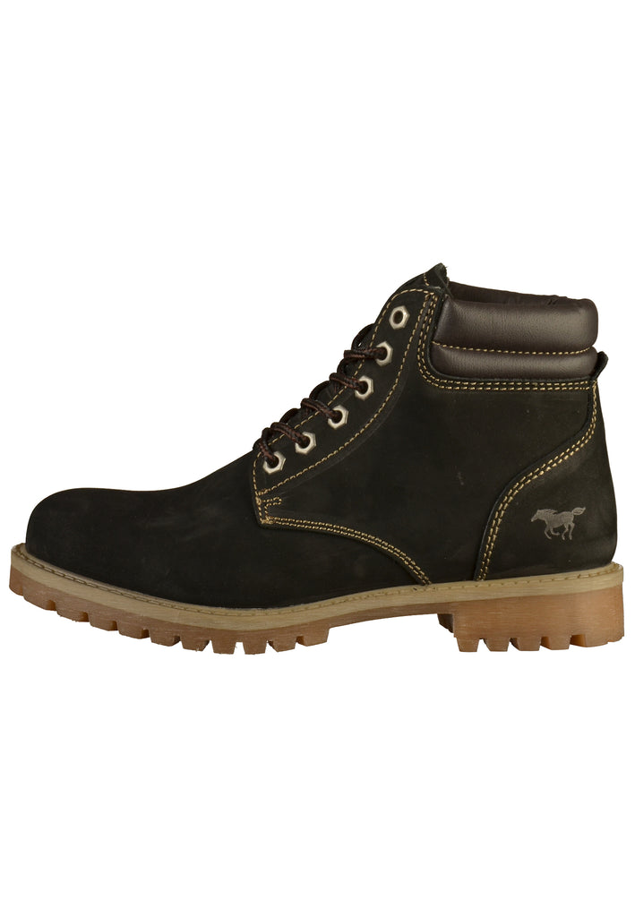 Mustang Stiefelette Leder Schwarz - surf4shoes