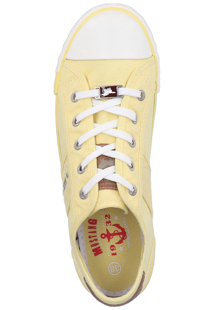 Mustang Sneaker Lederimitat/Textil Gelb - surf4shoes