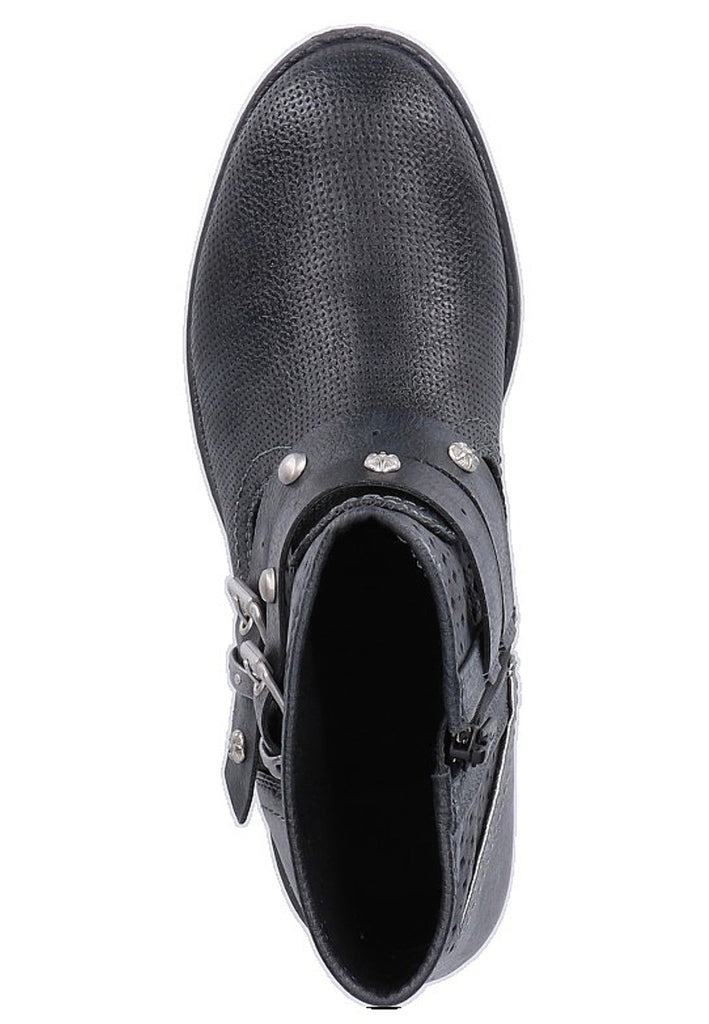 Mustang Stiefelette Lederimitat/Textil Schwarz - surf4shoes