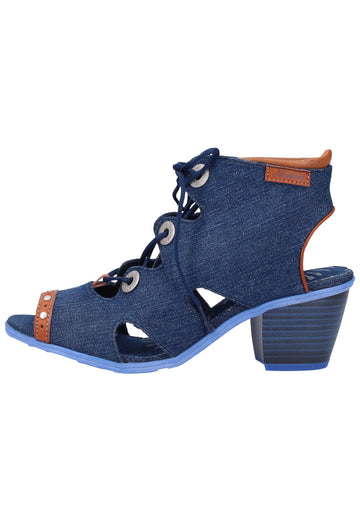 Mustang Sandalen Lederimitat/Textil Blau - surf4shoes