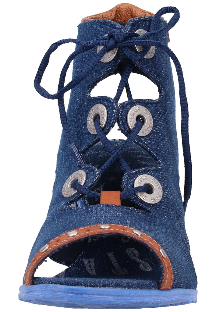 Mustang Sandalen Lederimitat/Textil Blau - surf4shoes