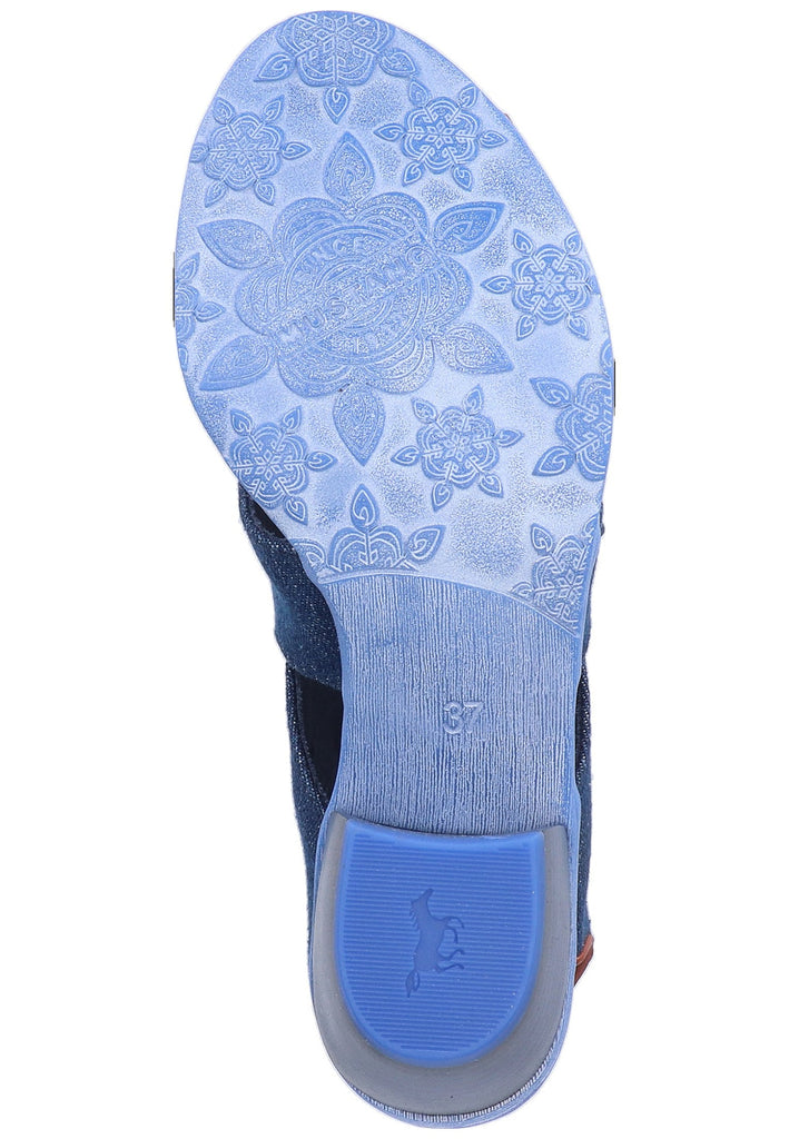 Mustang Sandalen Lederimitat/Textil Blau - surf4shoes