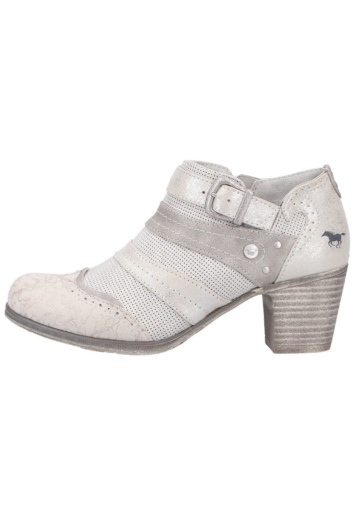 Mustang Stiefelette Lederimitat/Textil Silber - surf4shoes
