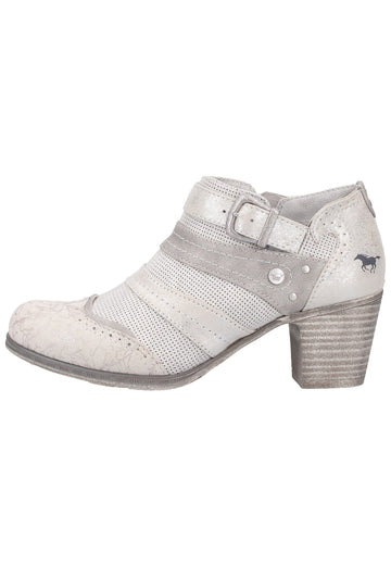 Mustang Stiefelette Lederimitat/Textil Silber - surf4shoes