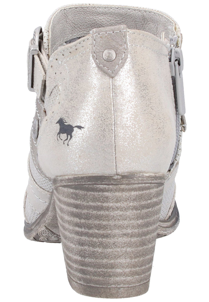 Mustang Stiefelette Lederimitat/Textil Silber - surf4shoes