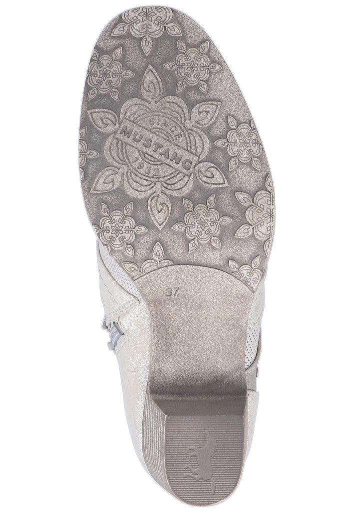 Mustang Stiefelette Lederimitat/Textil Silber - surf4shoes