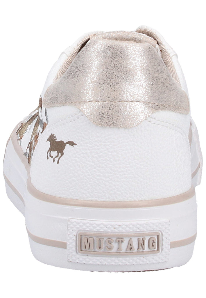 Mustang Sneaker Lederimitat Weiß/Beige - surf4shoes