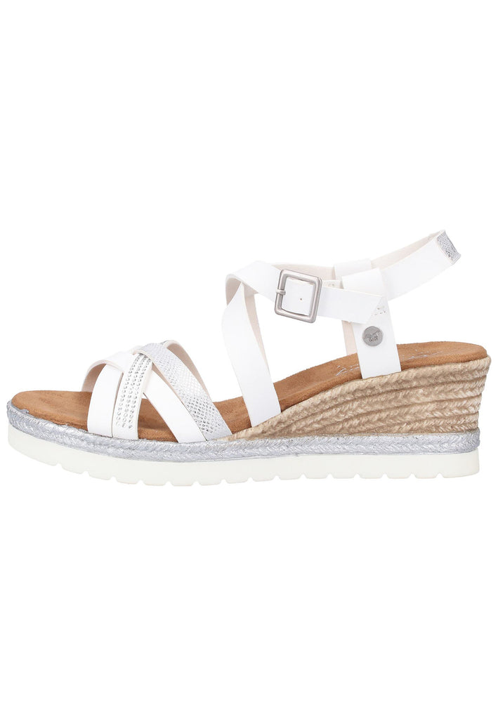 Mustang Sandalen Lederimitat Weiß - surf4shoes