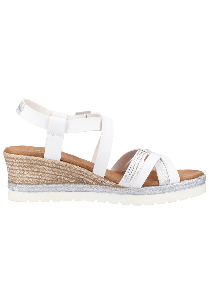 Mustang Sandalen Lederimitat Weiß - surf4shoes