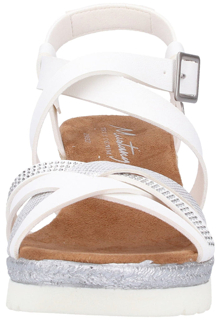 Mustang Sandalen Lederimitat Weiß - surf4shoes