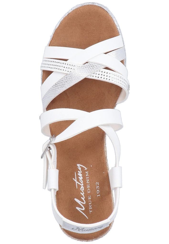 Mustang Sandalen Lederimitat Weiß - surf4shoes