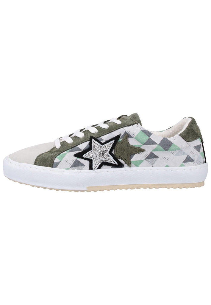 Mustang Sneaker Leder Weiß/Grün - surf4shoes