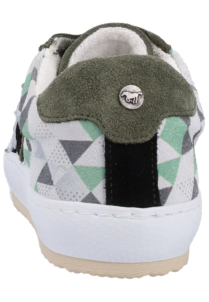 Mustang Sneaker Leder Weiß/Grün - surf4shoes