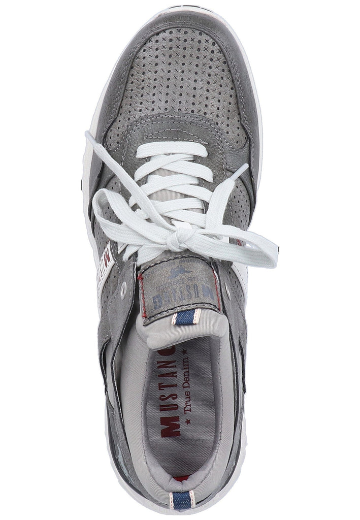 Mustang Sneaker Lederimitat/Textil Dunkelgrau - surf4shoes