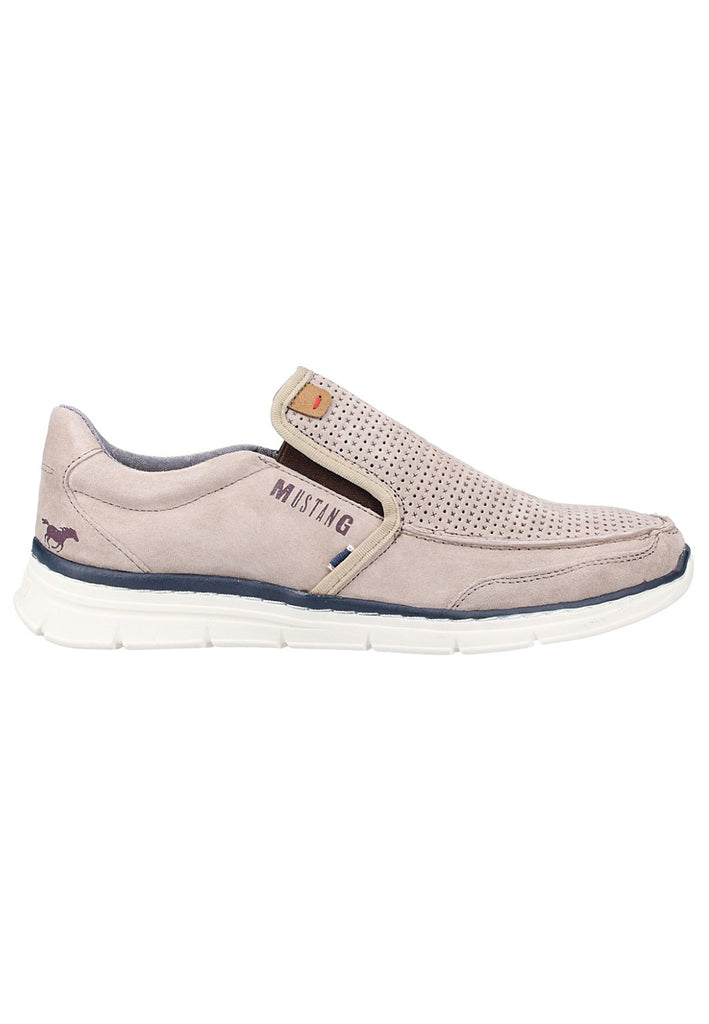 Mustang Slipper Leder Taupe - surf4shoes