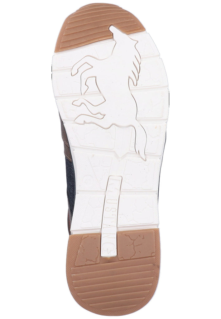 Mustang Sneaker Lederimitat/Textil Dunkelbraun - surf4shoes