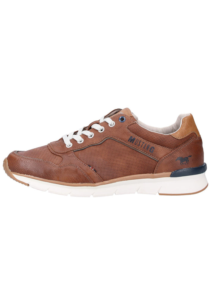 Mustang Sneaker Lederimitat Kastanie - surf4shoes