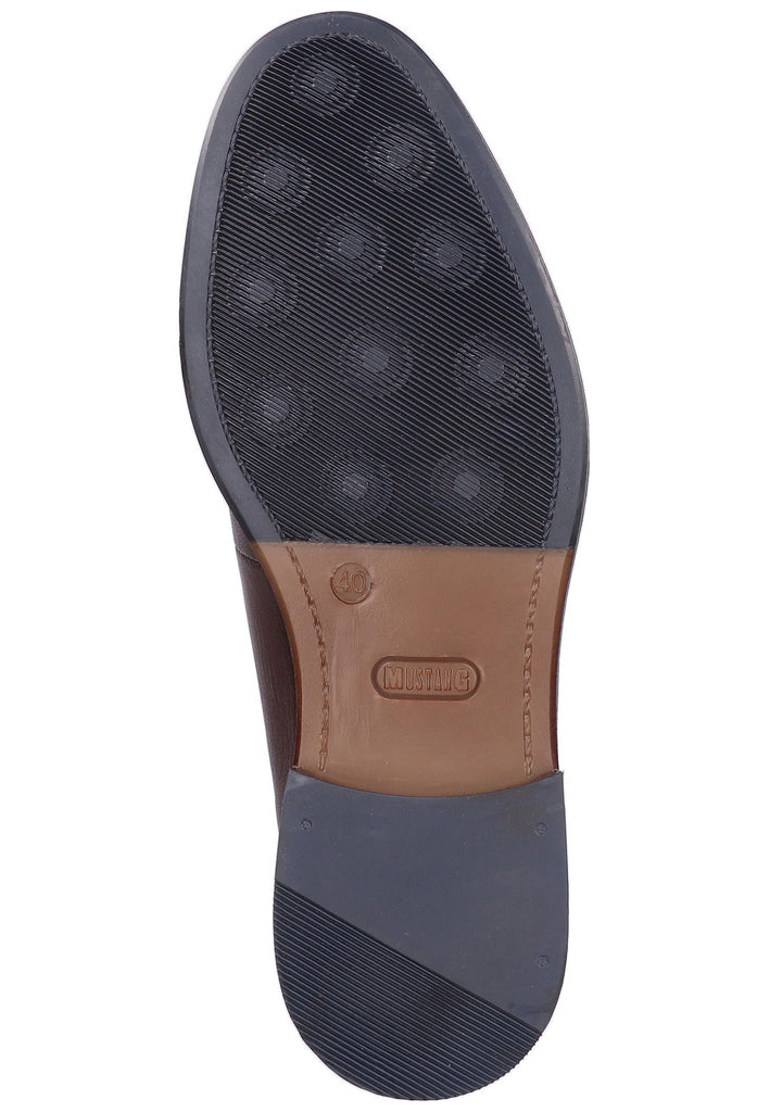 Mustang Businessschuhe Leder Dunkelbraun - surf4shoes