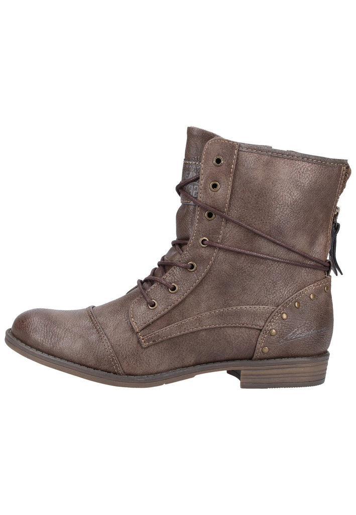 Mustang Stiefelette Lederimitat Kaffee Warmfutter - surf4shoes