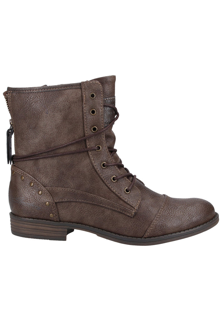 Mustang Stiefelette Lederimitat Kaffee Warmfutter - surf4shoes