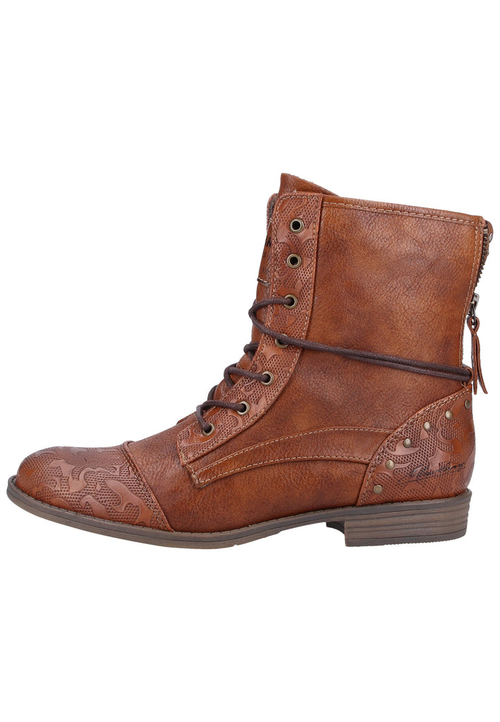 Mustang Stiefelette Lederimitat Cognac - surf4shoes
