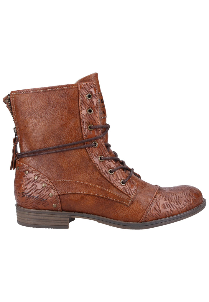 Mustang Stiefelette Lederimitat Cognac - surf4shoes