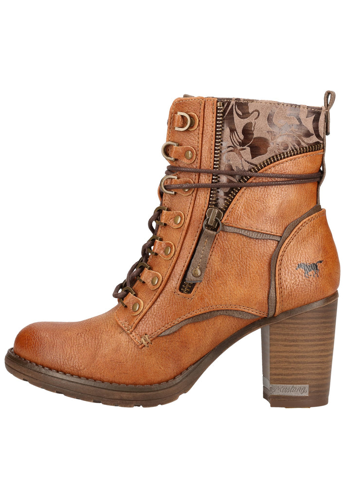 Mustang Stiefelette Lederimitat Cognac - surf4shoes