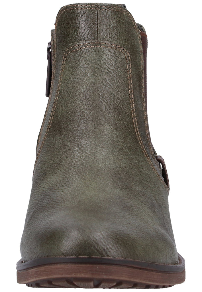 Mustang Stiefelette Lederimitat Oliv - surf4shoes