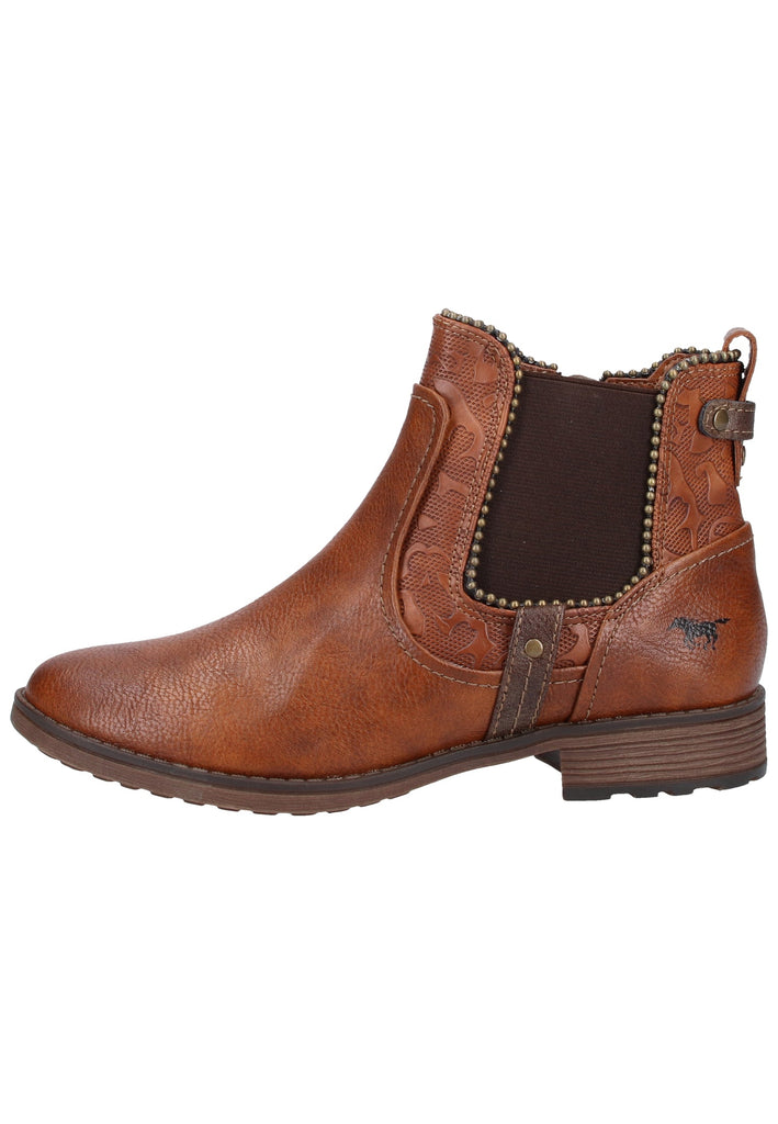 Mustang Stiefelette Lederimitat Cognac - surf4shoes