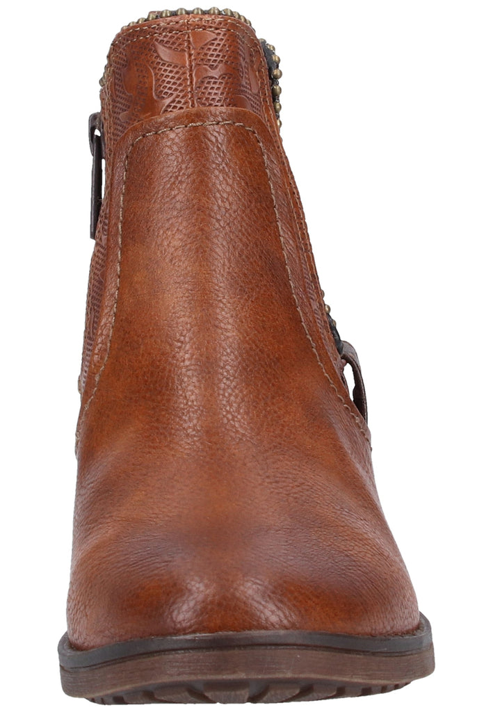 Mustang Stiefelette Lederimitat Cognac - surf4shoes