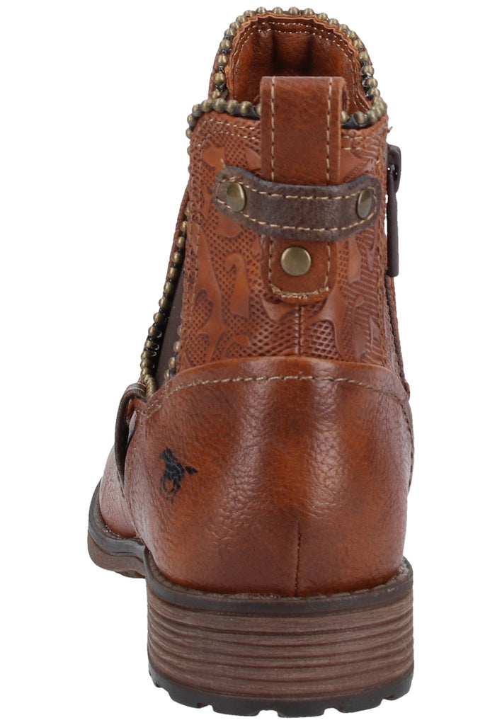 Mustang Stiefelette Lederimitat Cognac - surf4shoes