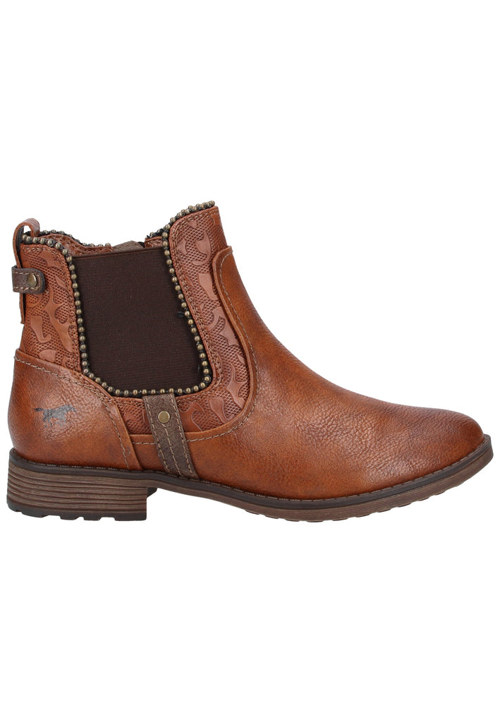Mustang Stiefelette Lederimitat Cognac - surf4shoes