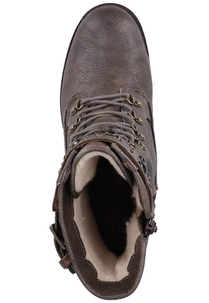 Mustang Stiefelette Lederimitat Braun Warmfutter - surf4shoes
