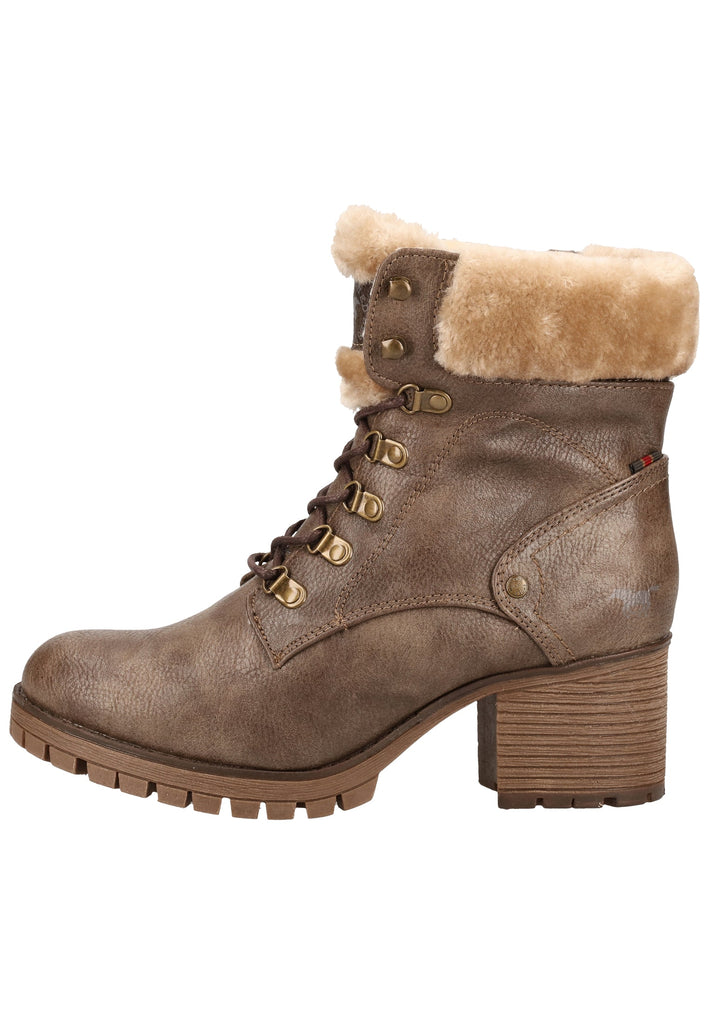 Mustang Stiefelette Lederimitat Kaffee - surf4shoes