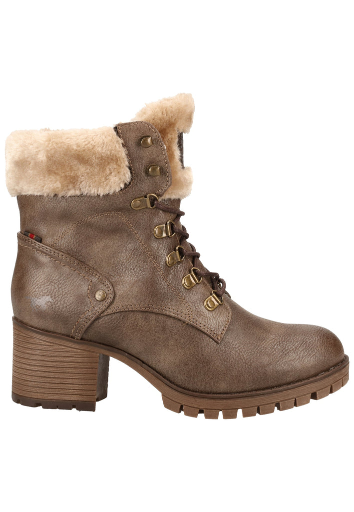 Mustang Stiefelette Lederimitat Kaffee - surf4shoes