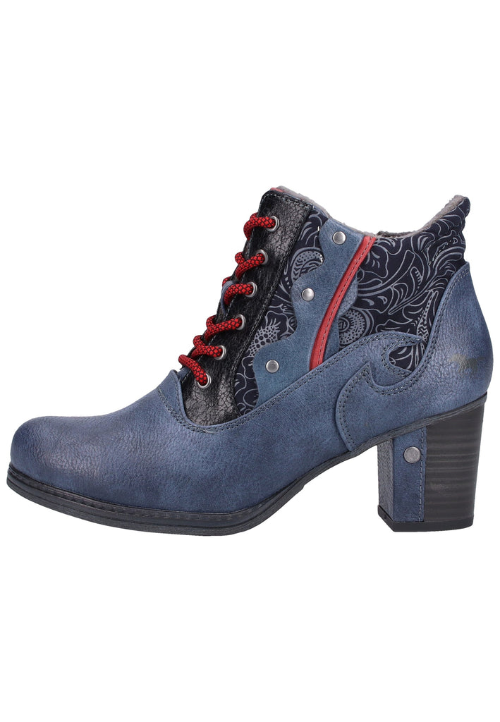 Mustang Stiefelette Lederimitat Dunkelblau - surf4shoes