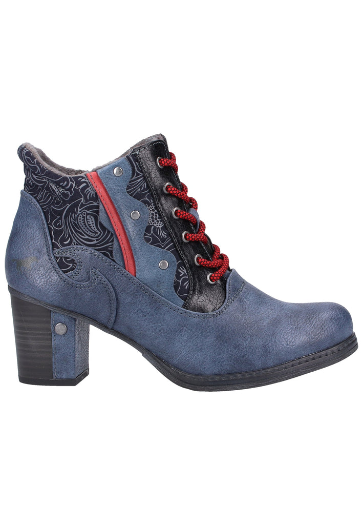 Mustang Stiefelette Lederimitat Dunkelblau - surf4shoes