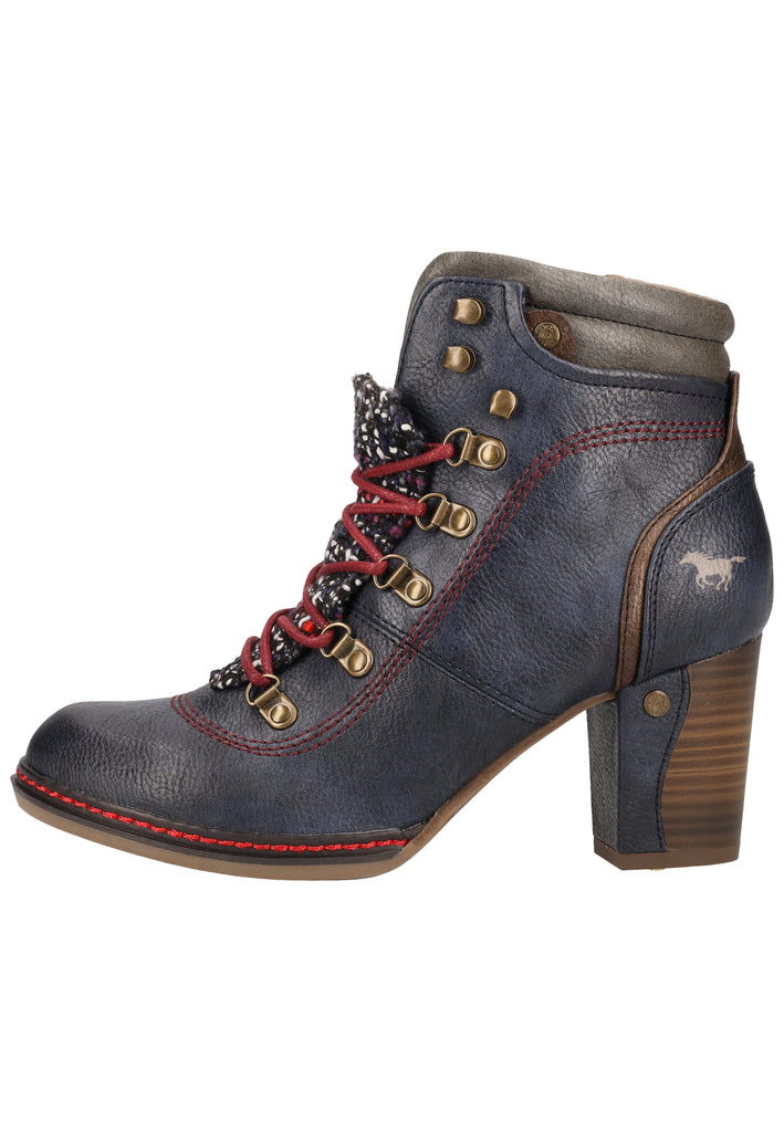 Mustang Stiefelette Lederimitat/Textil Navy Warmfutter - surf4shoes