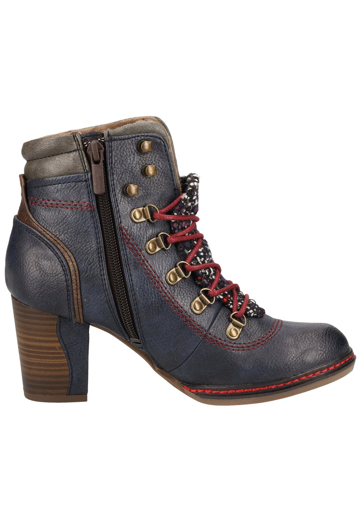 Mustang Stiefelette Lederimitat/Textil Navy Warmfutter - surf4shoes