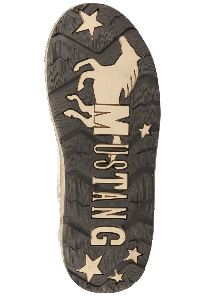 Mustang Stiefelette Lederimitat/Textil Hellgrau Warmfutter - surf4shoes