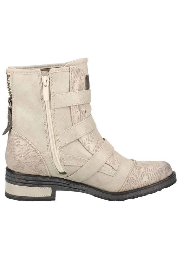 Mustang Stiefelette Lederimitat Hellgrau - surf4shoes