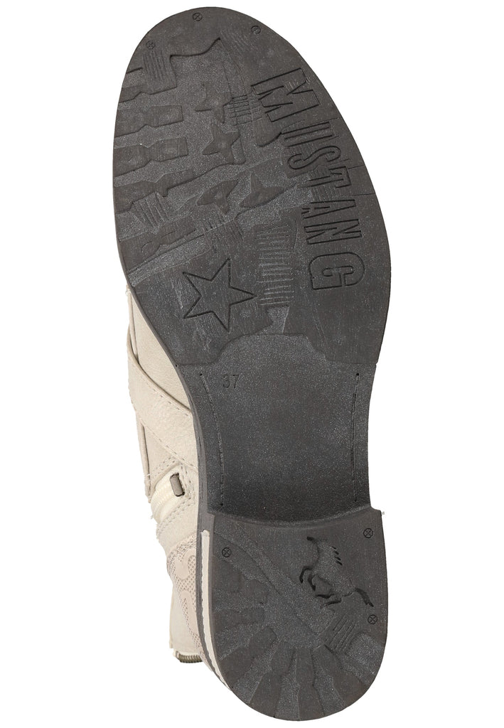 Mustang Stiefelette Lederimitat Hellgrau - surf4shoes