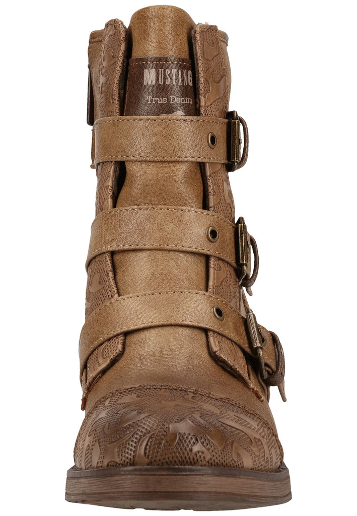 Mustang Stiefelette Lederimitat Braun - surf4shoes