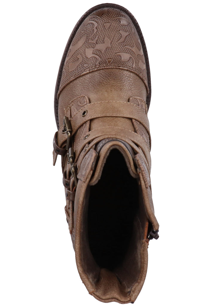 Mustang Stiefelette Lederimitat Braun - surf4shoes