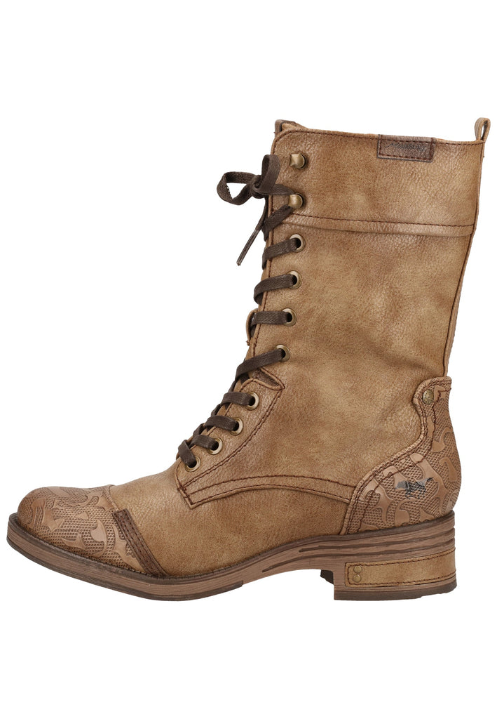 Mustang Stiefelette Lederimitat Braun Warmfutter - surf4shoes